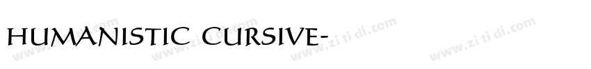 humanistic cursive字体转换